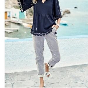 NWT Boden Blue White Stripe Chino Size 6R